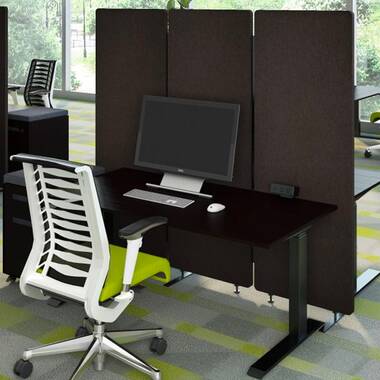 ESOYAWE Acoustic Desk Divider Privacy Panel Freestanding 3-Panel